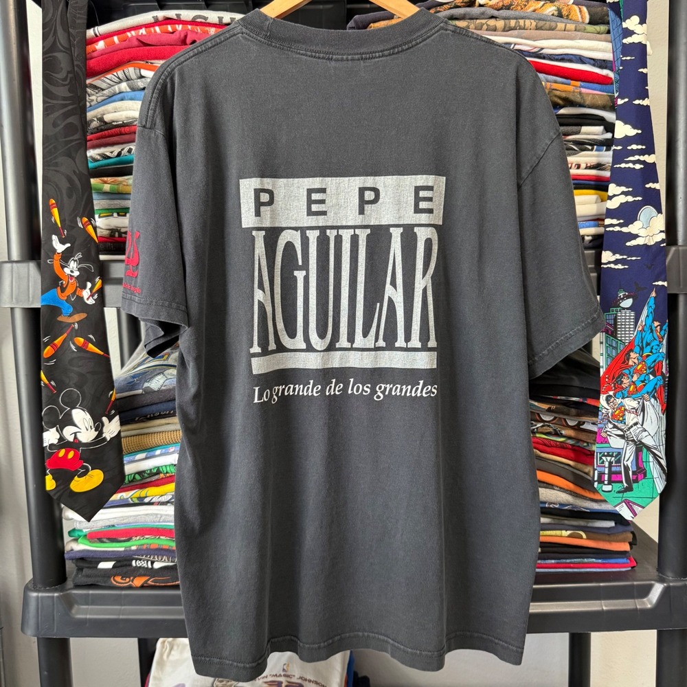 Vintage Black Pepe Aguilar Lo Grande De Los Grandes Graphic Tee XL